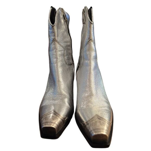 Free People Brayden Western Boot in Pewter – EUC Size 38.5 / US 9.5 - Picture 9 of 9